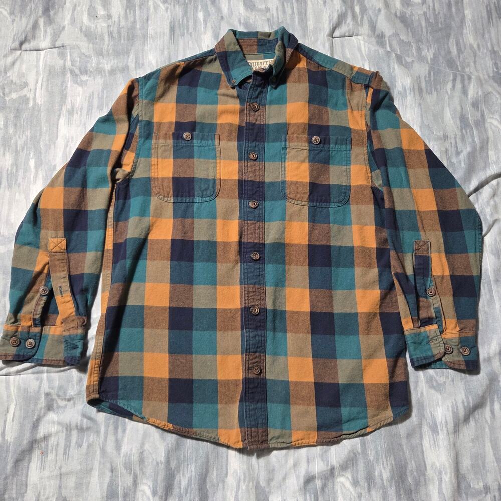 Duluth Trading Co Men's Flannel Shirt Size S Plaid Relaxed Fit